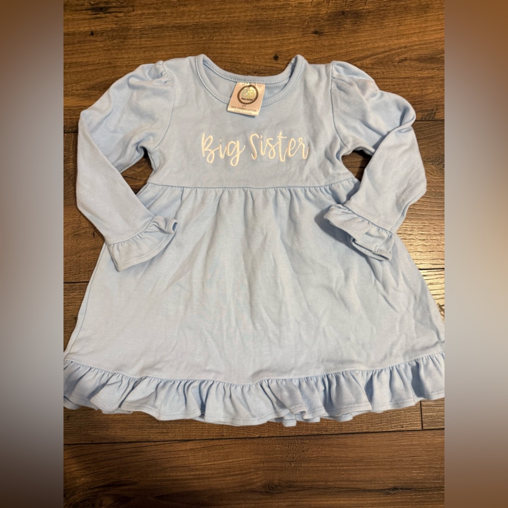 Big Sister Light Blue Kids Casual Dress